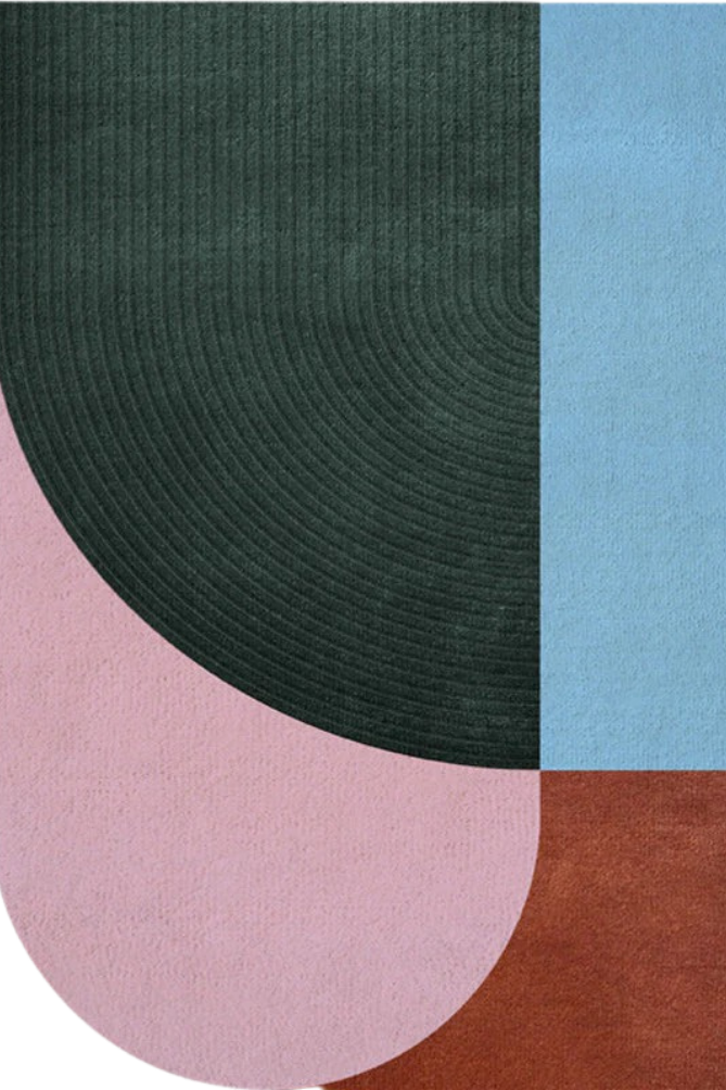 FOLLOW THE TRACE WOOL RUG - GREEN GARDEN