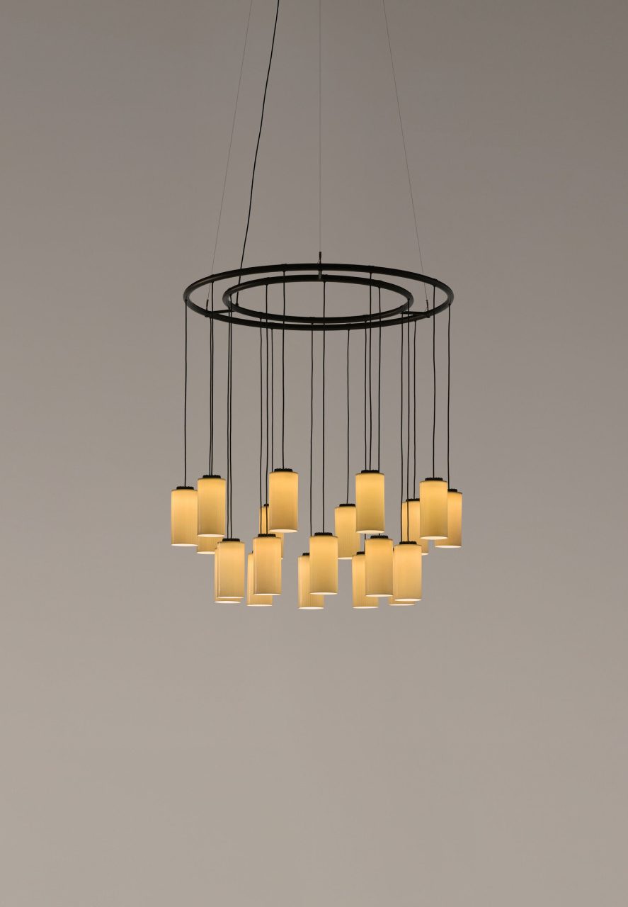 Cirio Chandelier 2015 L White porcelain| Santa & Cole