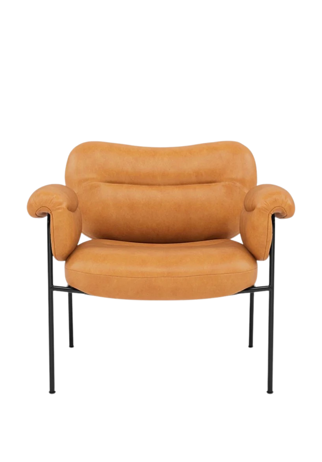 Bollo Armchair - Vintage Cognac Leather / Black Base