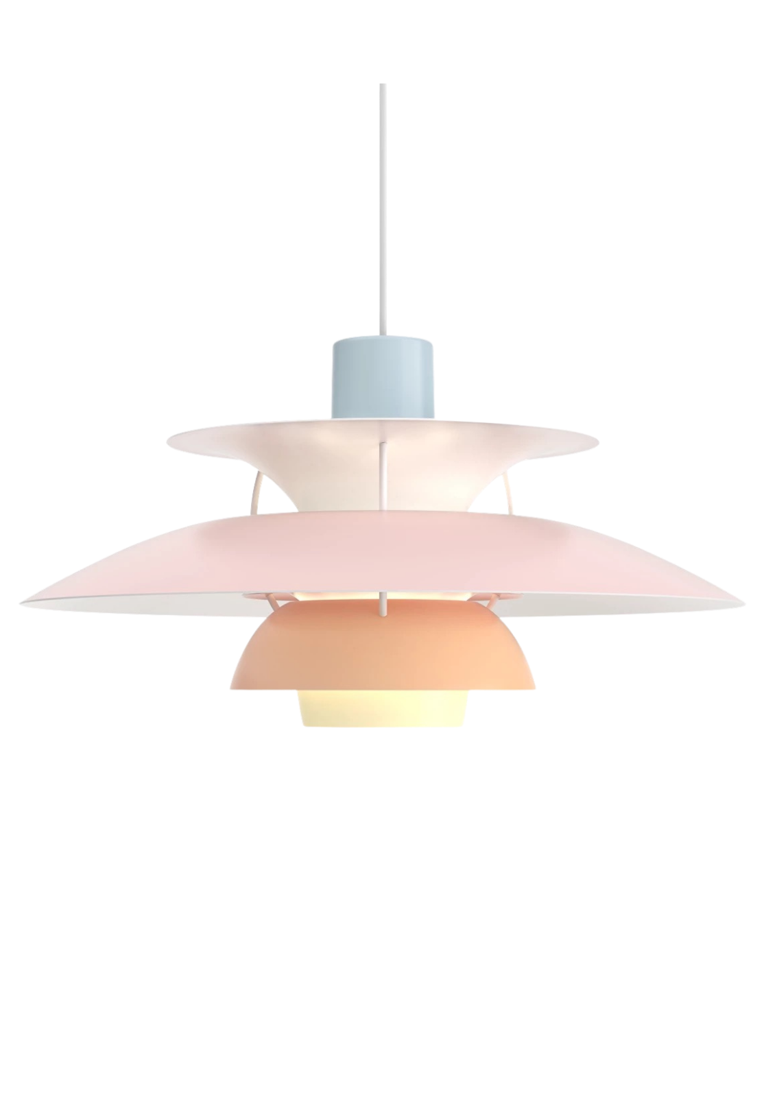 PH 5 Pendant Pastels blue rose peach | Louis Poulsen