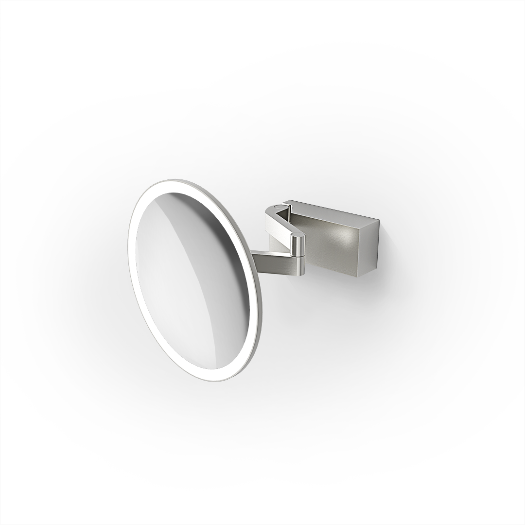 VISION R 5X Cosmetic mirror, Stainless Steel Matt Optic, Decor Walther