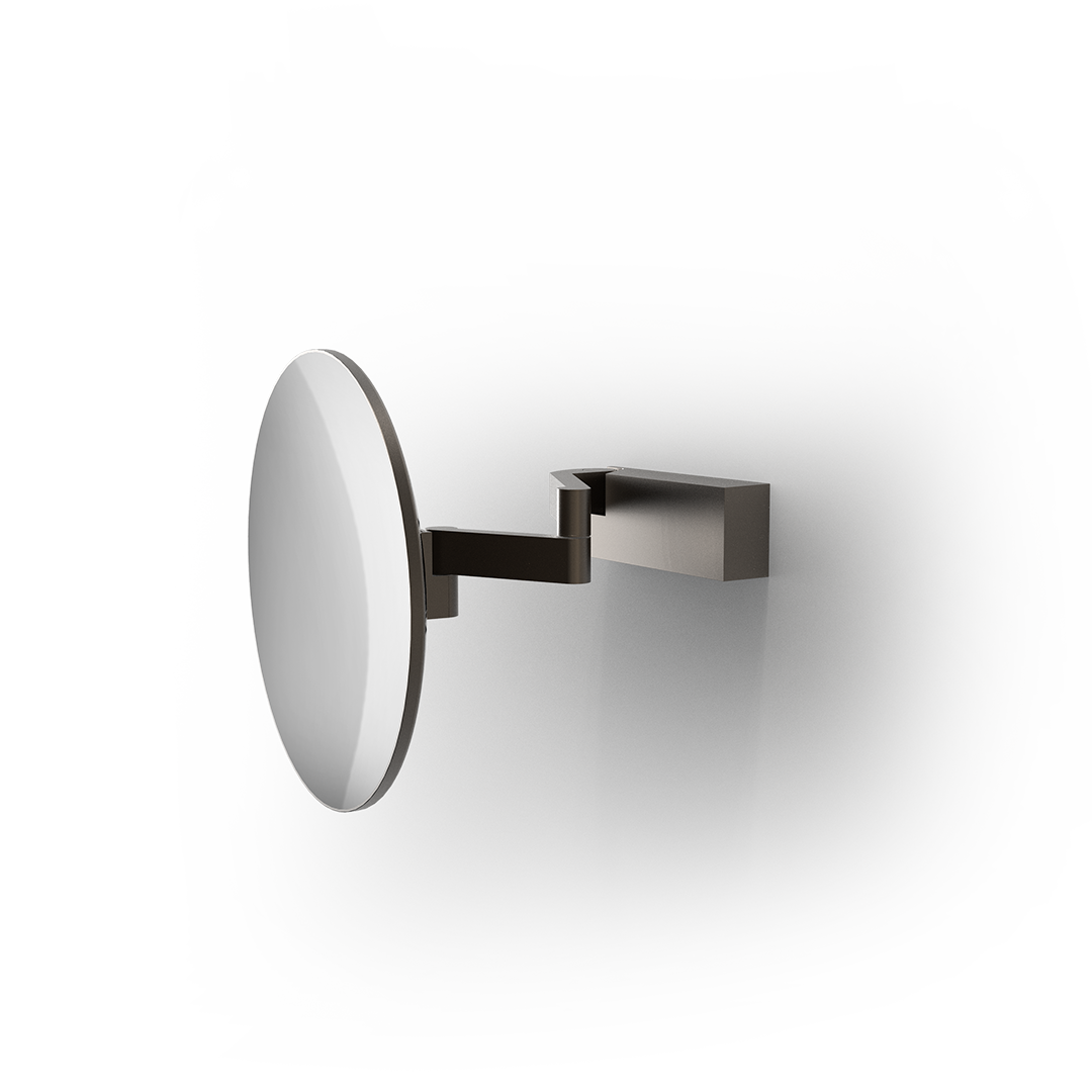 VISION R UNLIT 5X Cosmetic mirror, Dark Metal Matt PVD, Decor Walther