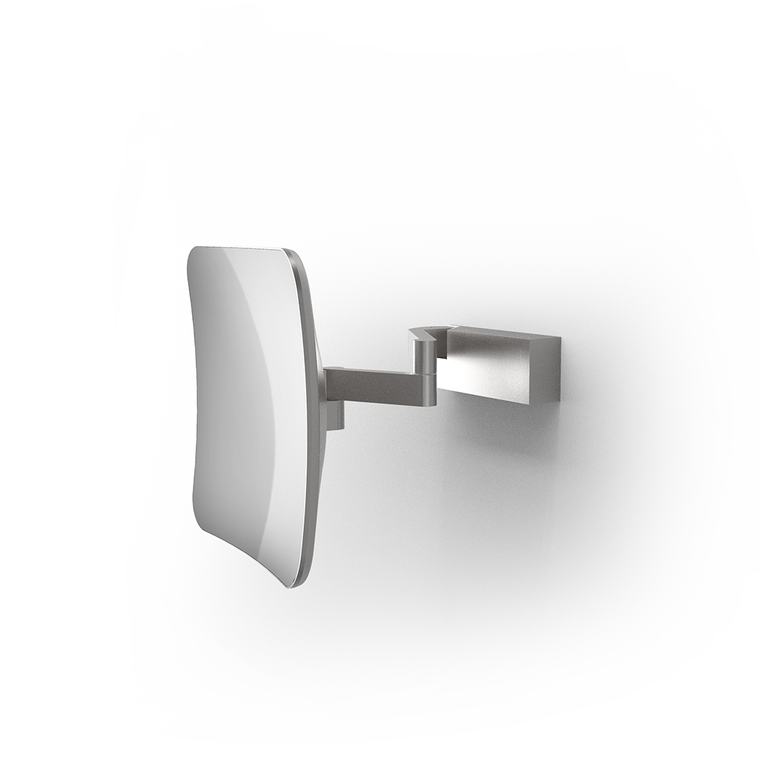 VISION S UNLIT 5X Cosmetic mirror, Stainless steel matt, Decor Walther