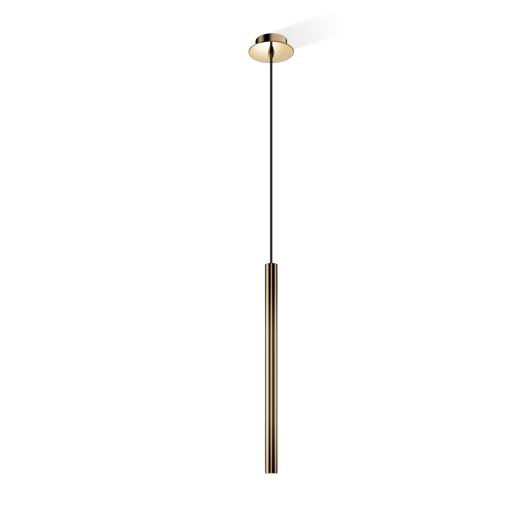 PIPE 1 Pendant light, brass polished, Decor Walther