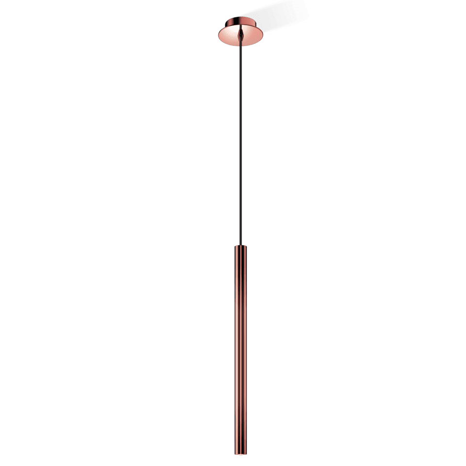 PIPE 1 Pendant light, Rosé gold, Decor Walther