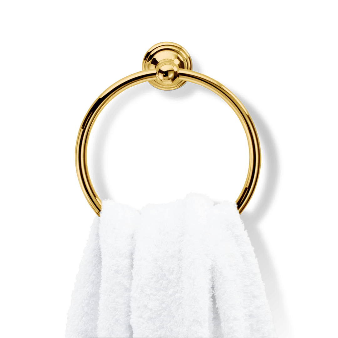 CL HTR CLASSIC Towel ring, Gold , Decor Walther