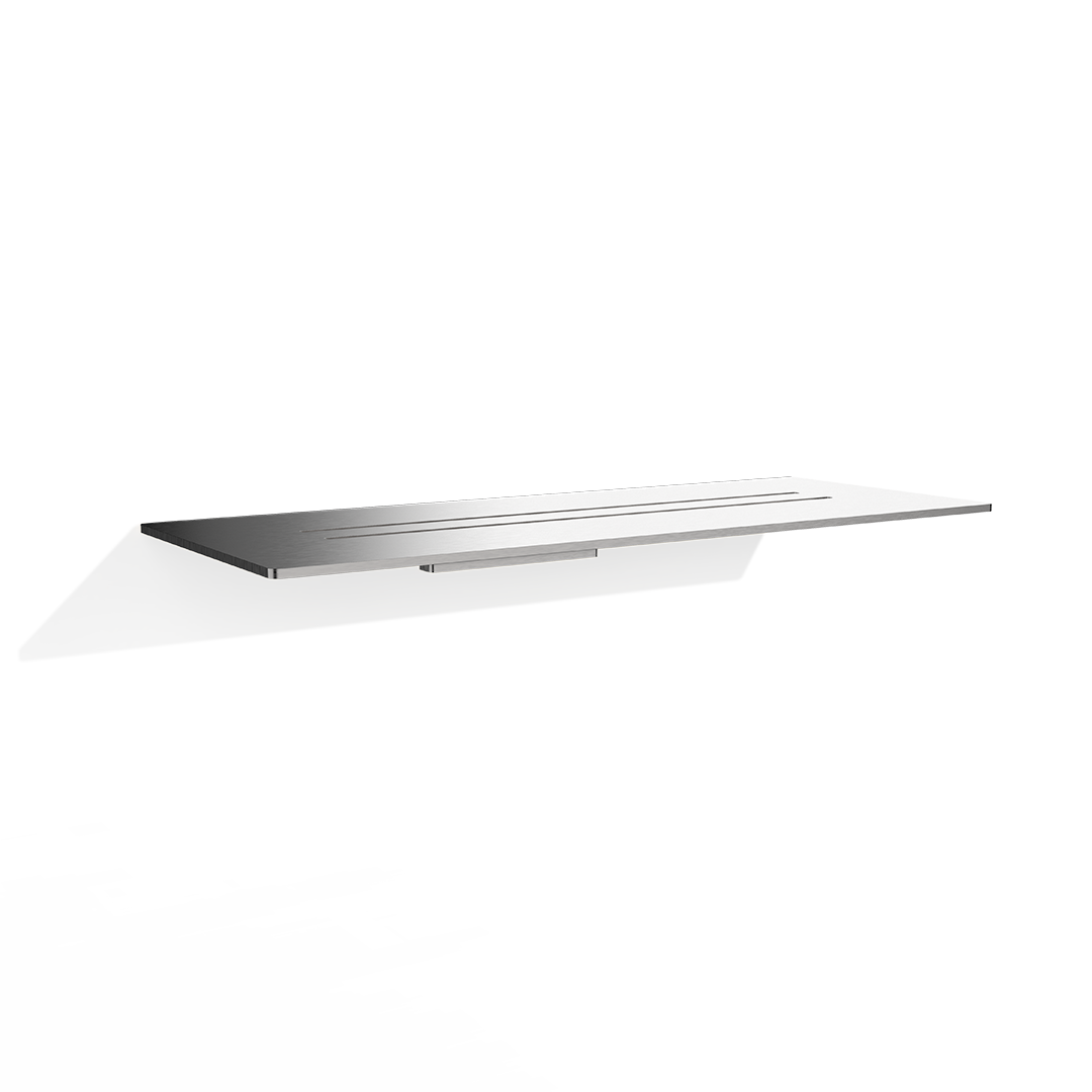 MK DA shower tray, Stainless steel matt, Decor Walther