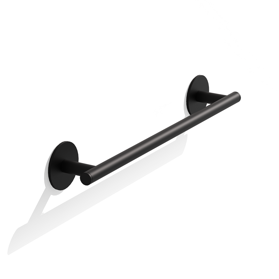 BA SK HTE38 BASIC Towel rail, Black matt, Decor Walther