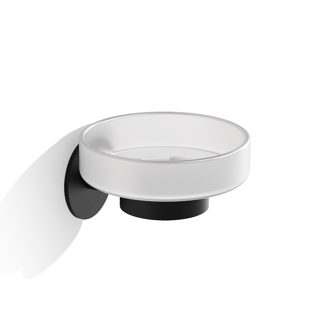 BA SK WSS BASIC Soap dish, Black matt, Decor Walther