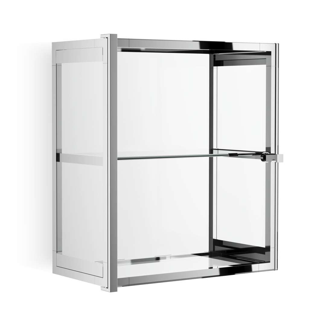 S 2 Glass cabinet, Decor Walther