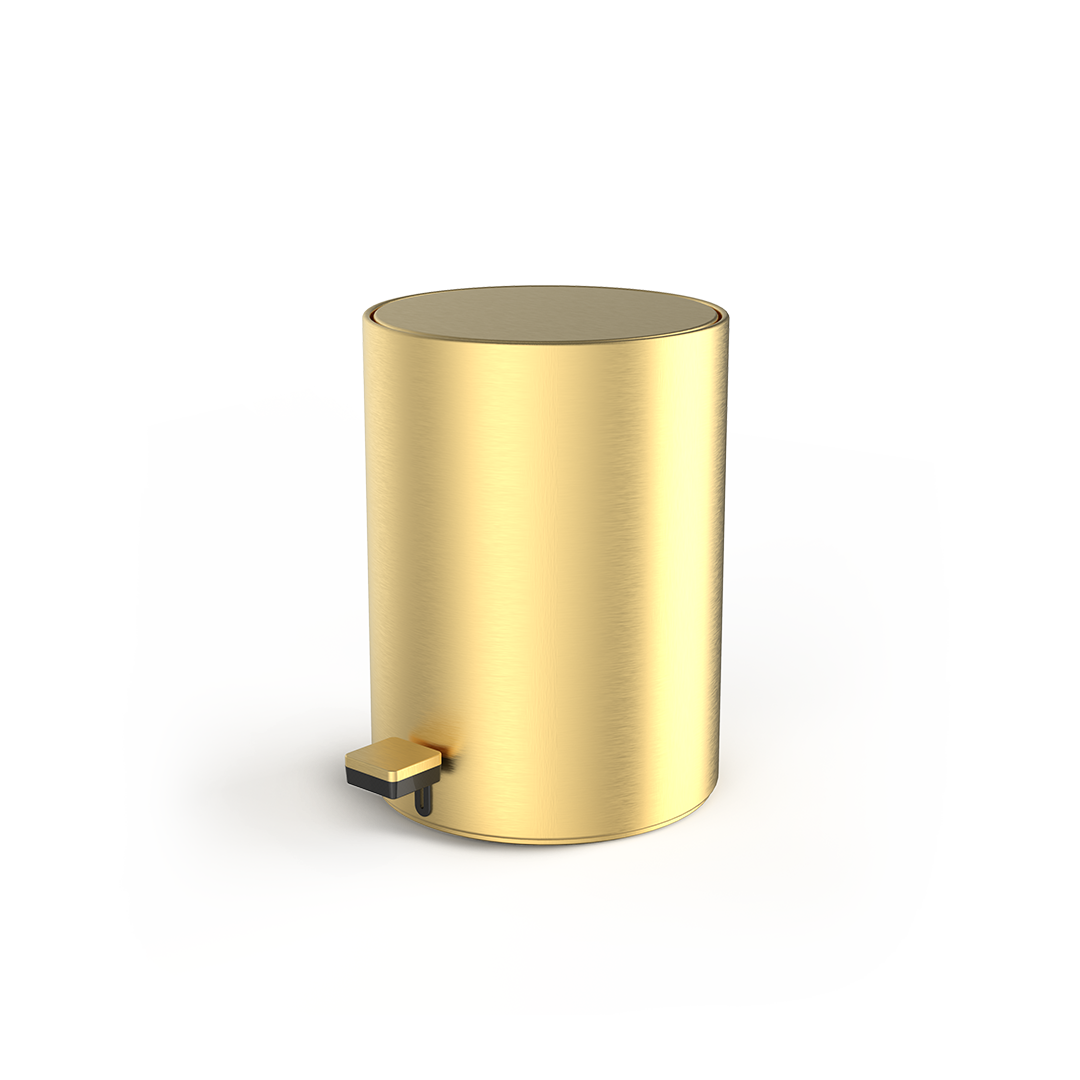 TE 50 Pedal bin, Gold matt PVD, Decor Walther