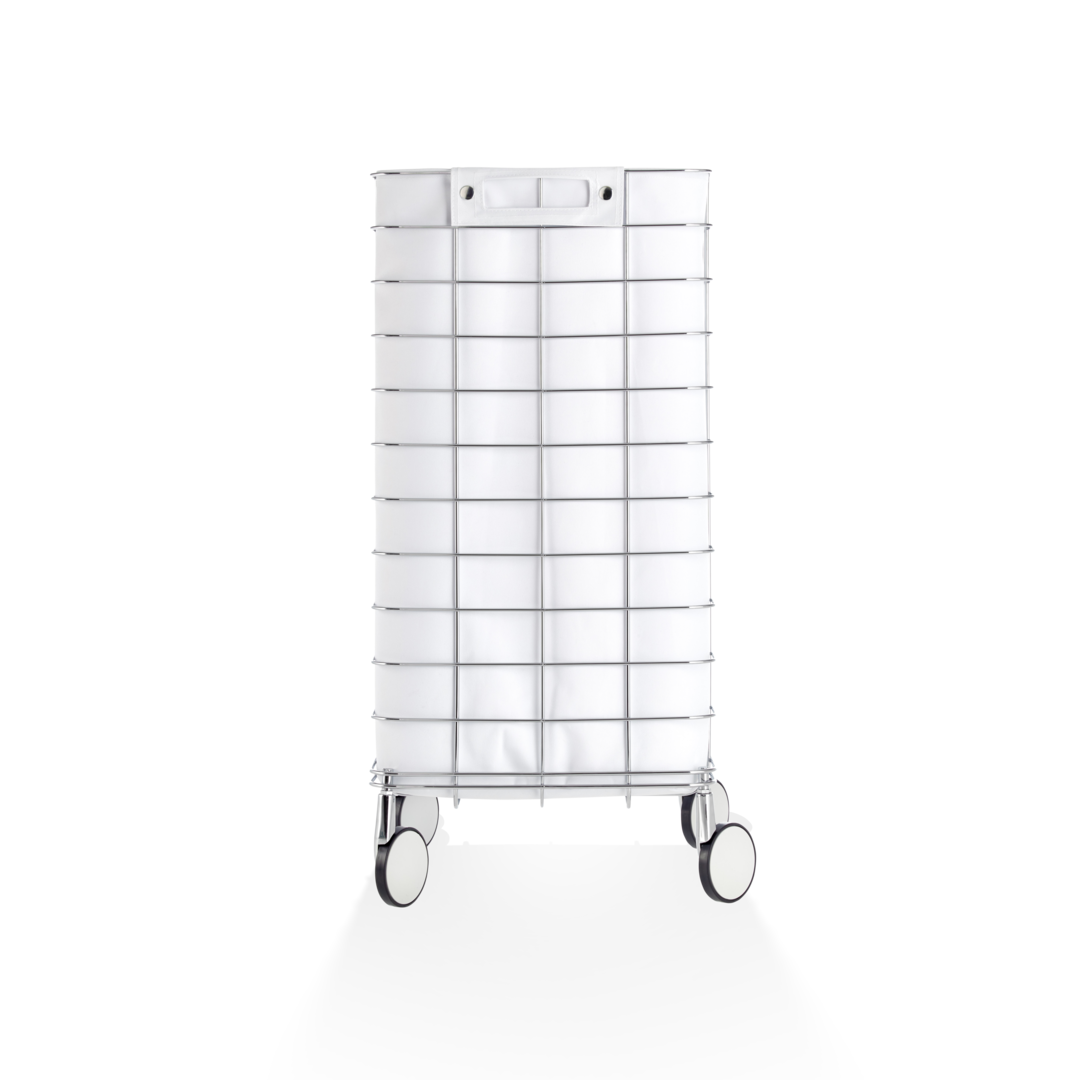 WR 1 Laundry trolley, chrome / white, Decor Walther