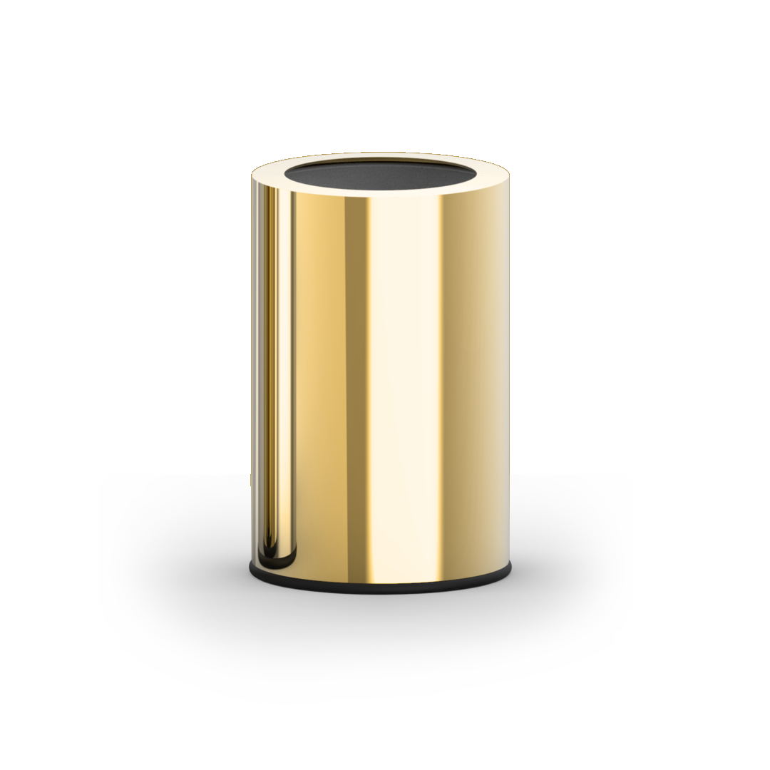 ROOMS Waste bin, Gold, Decor Walther