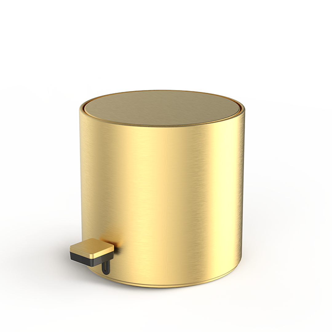 TE 50 MINI Pedal bin, Gold matt PVD, Decor Walther