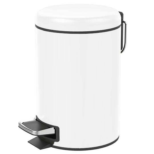 TE 35 Pedal bin, White matt, Decor Walther