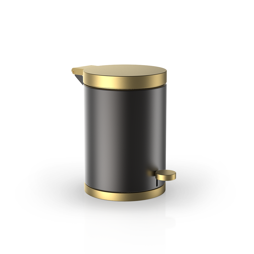 TE 40 Pedal bin, Dark Metal Matt / Gold matt , Decor Walther