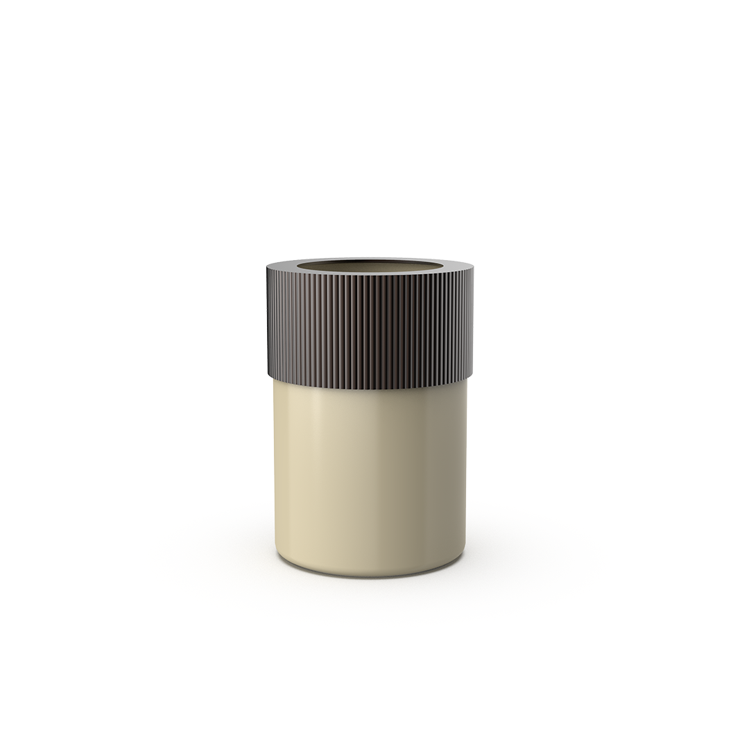 OF.LINE BEOD Waste bin, Mocca/Dune, Decor Walther