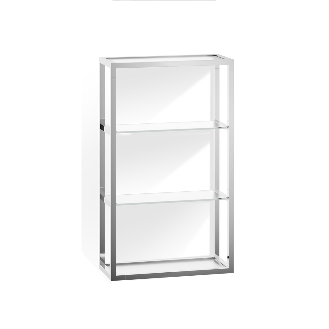 ET 6 Glass rack, chrome / glass satin, Decor Walther