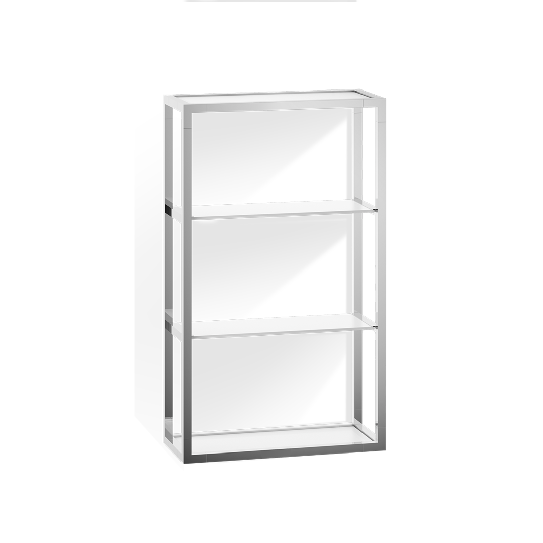 ET 6 Glass rack, chrome / glass white, Decor Walther