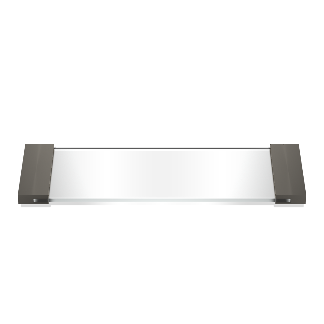 TAB 34 Tray small, Dark Metal Matt / clear glass, Decor Walther