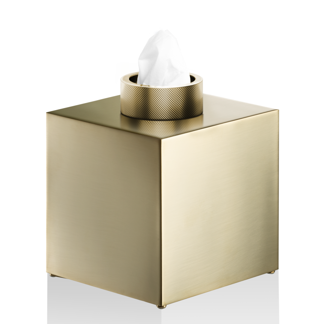 CLUB KB Tissue box, Gold matt / Gold matt , Decor Walther
