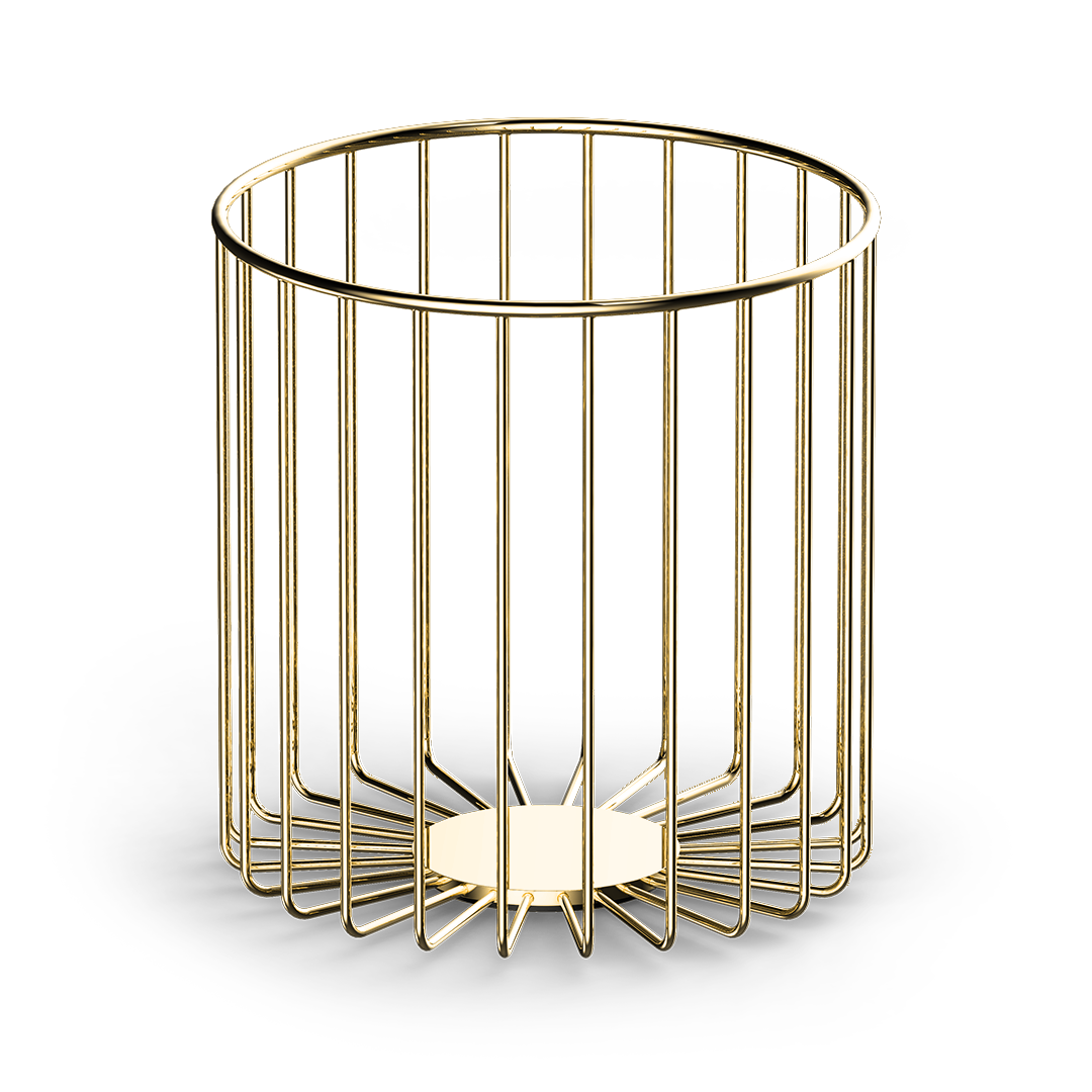 DW 220 Towel basket, Gold, Decor Walther