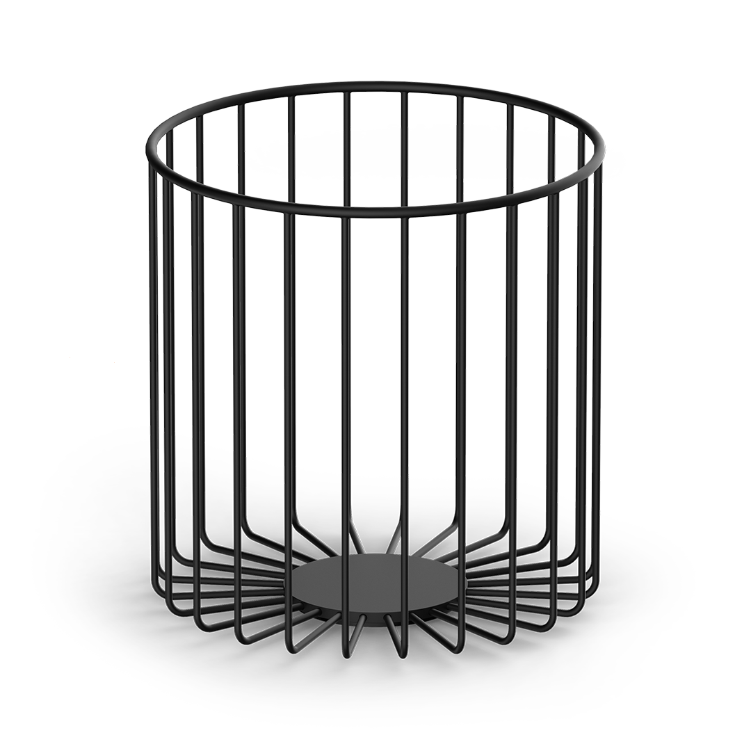 DW 220 Towel basket, Black matt, Decor Walther