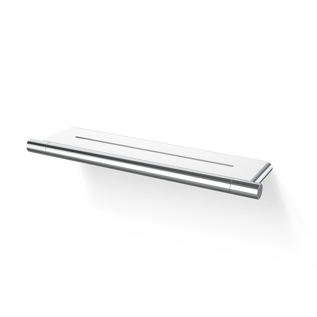 BAR DA shower tray, Chrome, Shelf white, Decor Walther