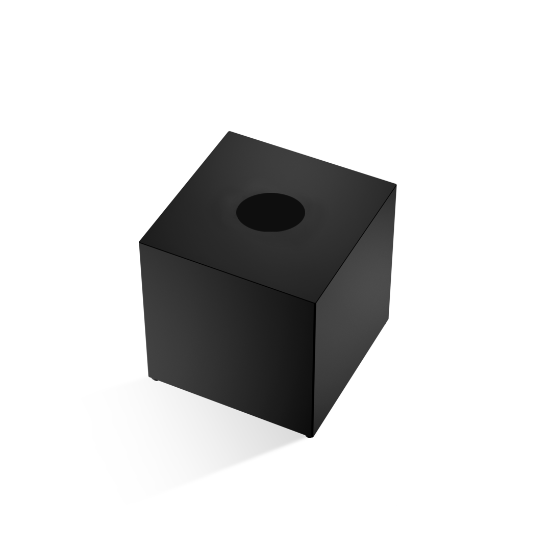 KB 87 Tissue box square, Black matt, Decor Walther