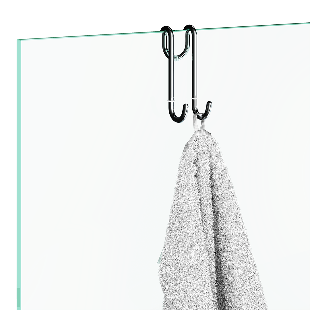 DH 1 Hook for shower enclosure, Chrome, Decor Walther