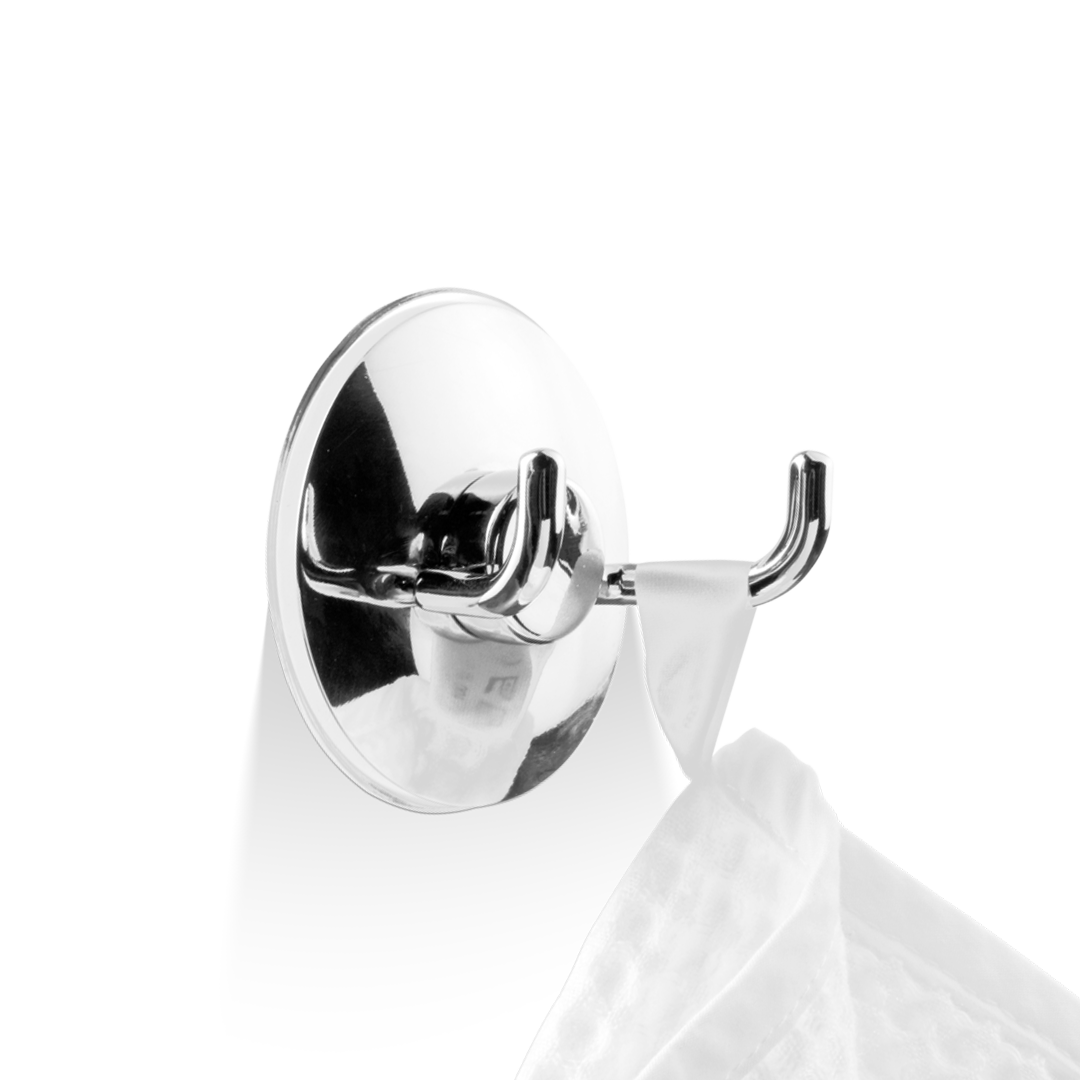 WH 2 Hook with suction cup, chrome , Decor Walther
