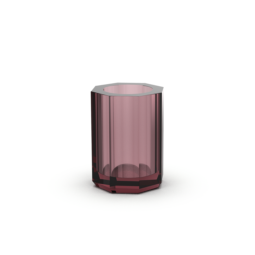 KR BER KRISTALL Tumbler, Rich Burgundy, Decor Walther
