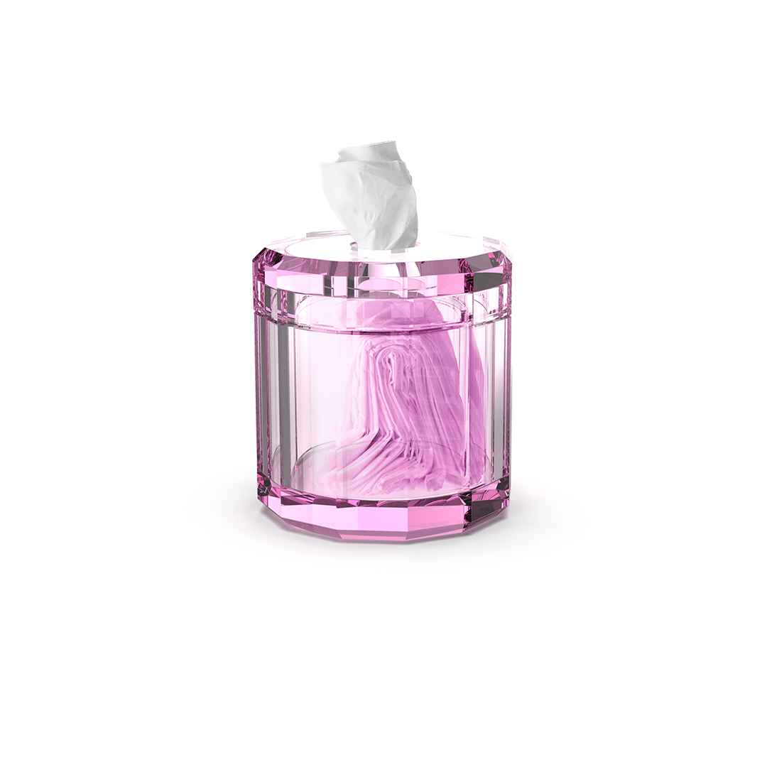 KR KB KRISTALL Tissue box, Pink, Decor Walther