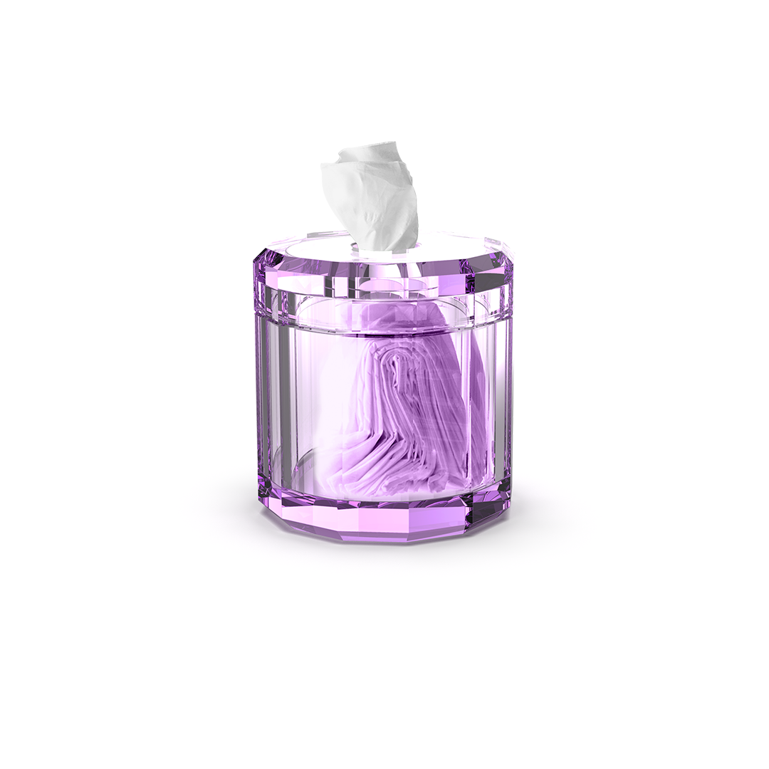 KR KB KRISTALL Tissue box, Violet, Decor Walther