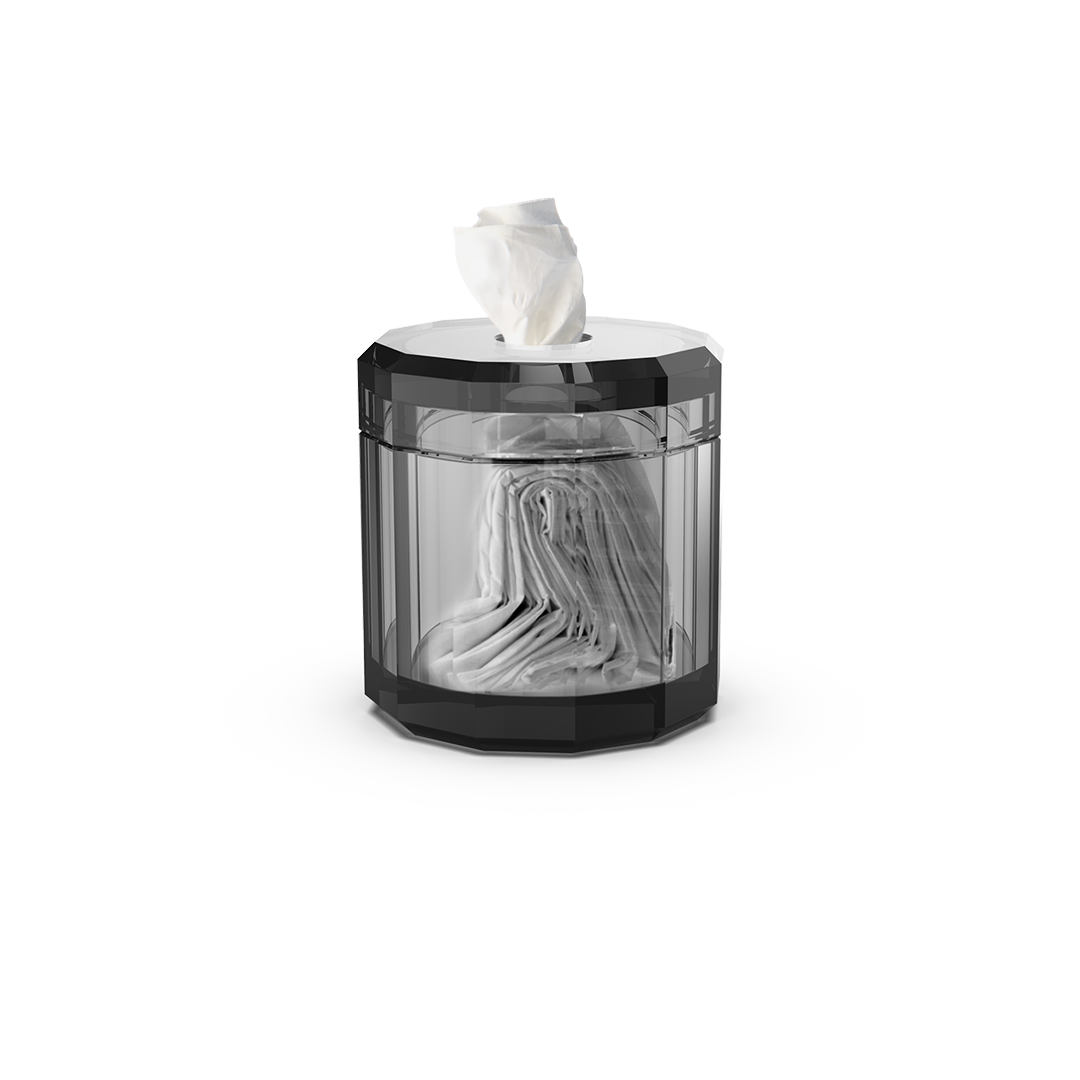 KR KB KRISTALL Tissue box, Anthracite, Decor Walther