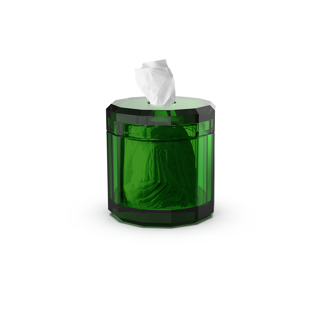 KR KB KRISTALL Tissue box, English green, Decor Walther