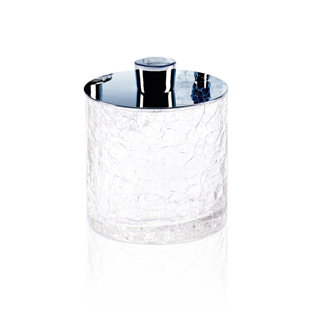CR DMD CRACK Multi-purpose box with lid, chrome, Decor Walther