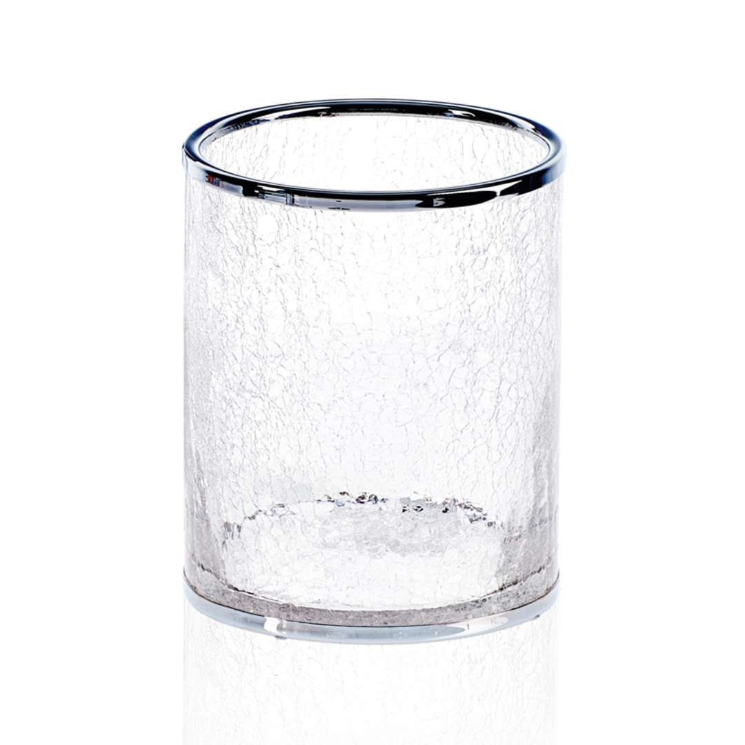 CR AB CRACK Waste bin, chrome, Decor Walther
