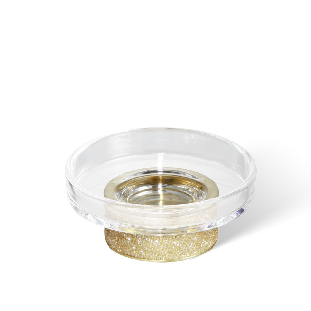 ROCKS STS Soap dish, Gold matt , Decor Walther