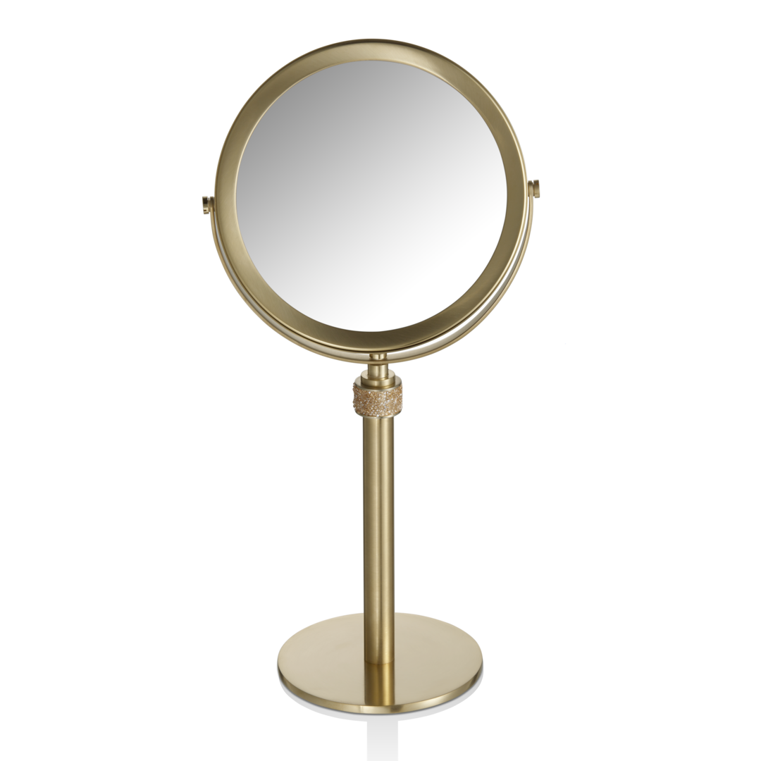 ROCKS SP 13 5X Cosmetic mirror, Gold matt , Decor Walther