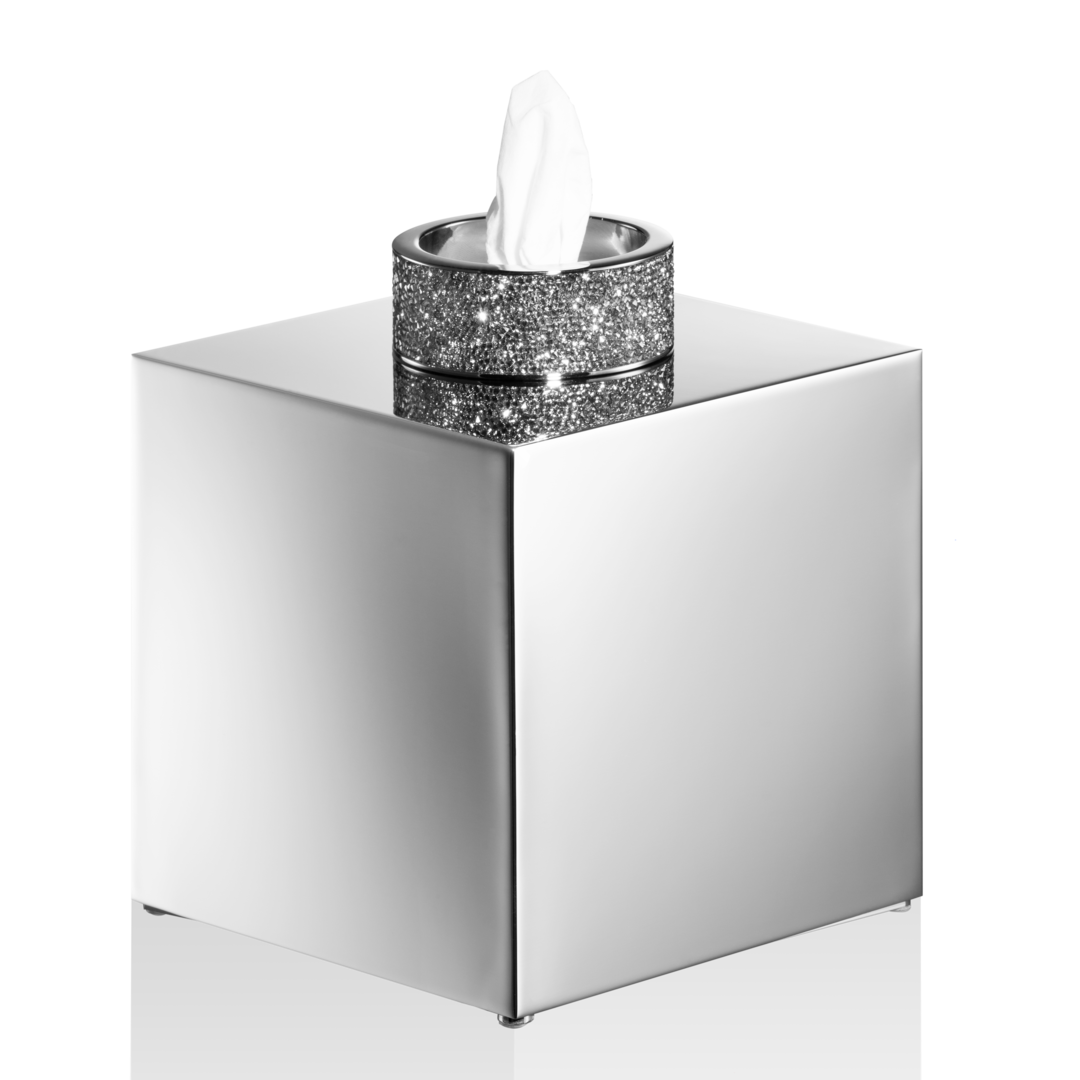 ROCKS KB Tissue box, chrome, Decor Walther