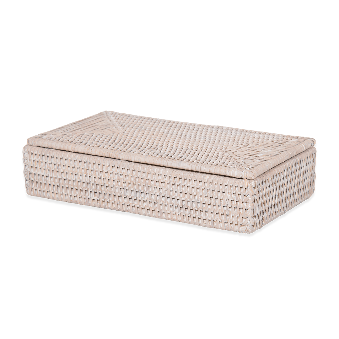 BASKET BMD Container with lid, Rattan light, Decor Walther