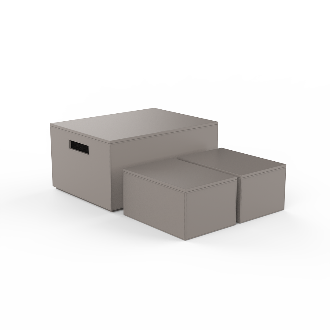 BROWNIE 3BOX Set of 3 Storage Boxes, Decor Walther