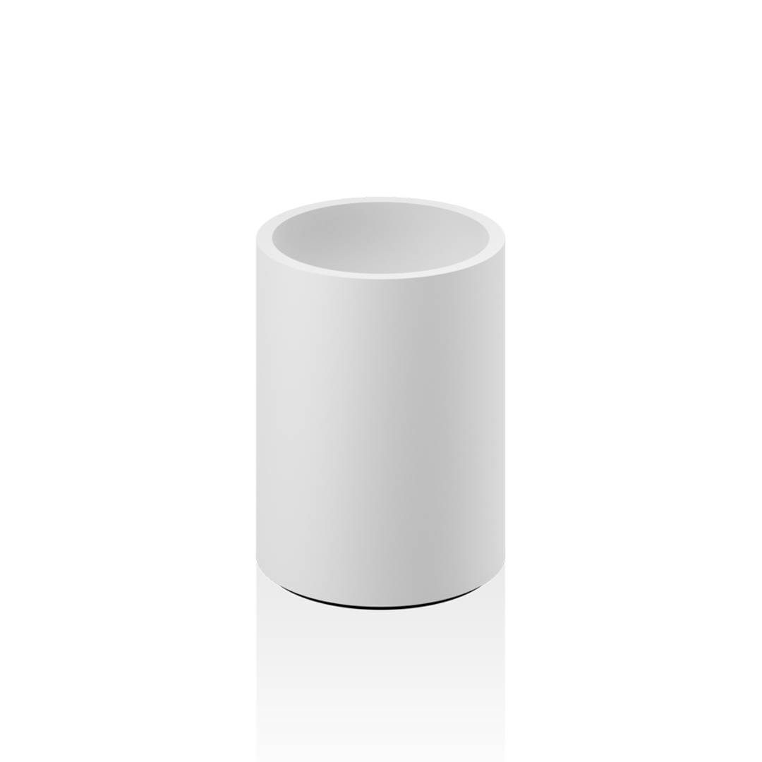 STONE BER Tumbler round, white matt, Decor Walther