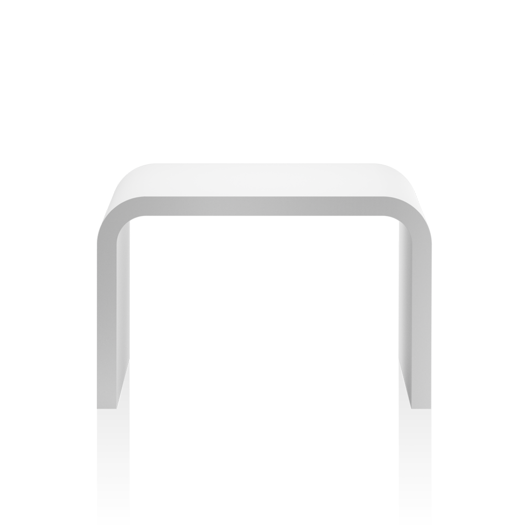 STONE SCH Footstool, White matt, Decor Walther