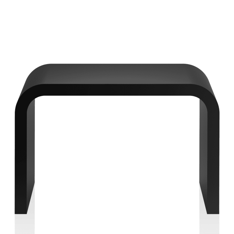 STONE SCH Footstool, Black matt, Decor Walther