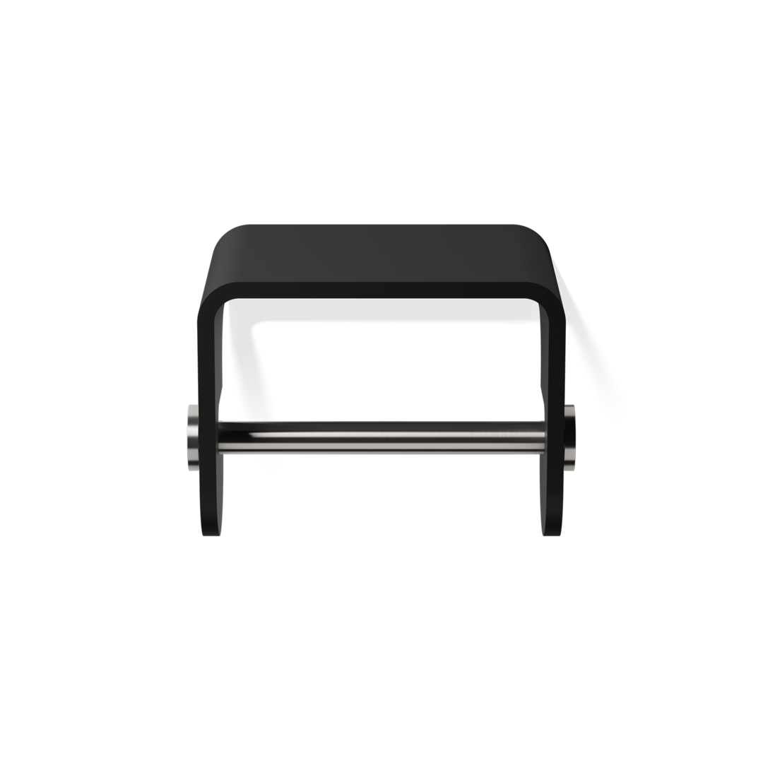 STONE TPH4 Toilet paper holder, black matt / , Decor Walther