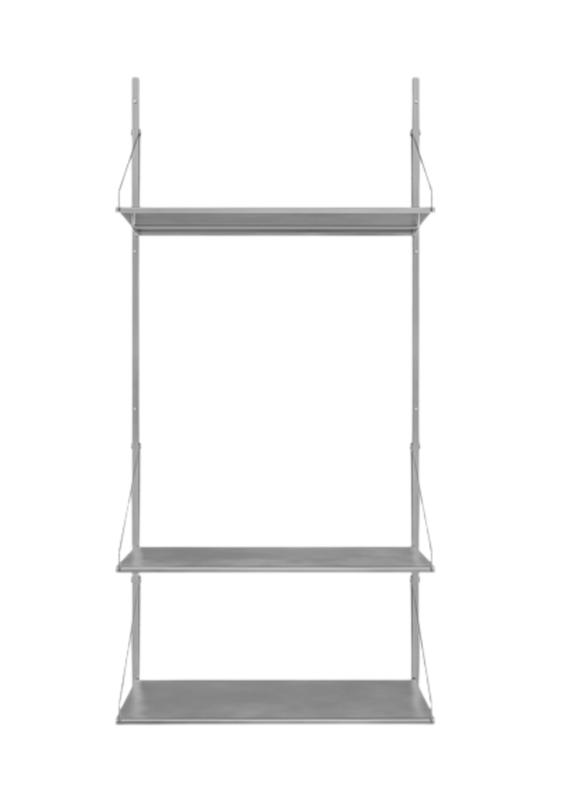 Shelf Library with Hanger Shelf | Stainless Steel | H185.2 / W80 | FRAMA