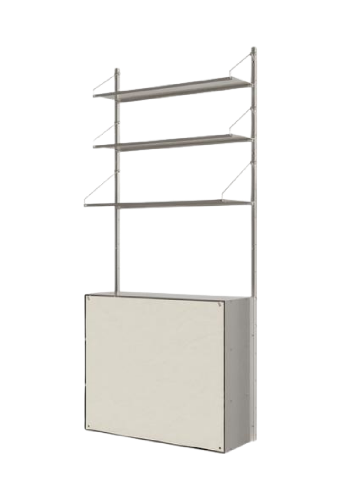 Shelf Library Canvas Cabinet Section | Stainless steel | H185.2 / W80 | FRAMA