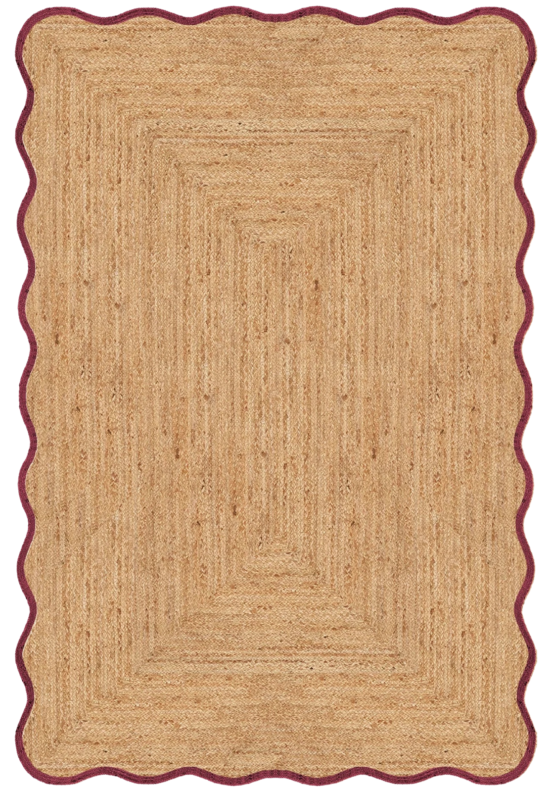 Scallop Jute Burgundy | Layered